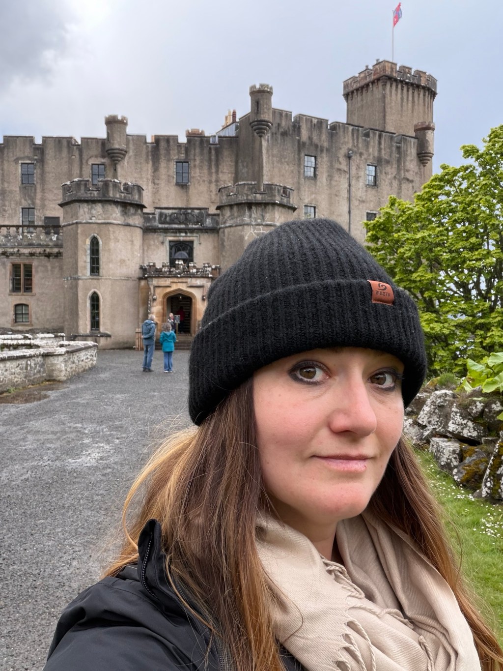 Heather in front of a castle